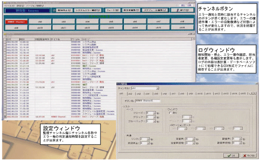 映像/音声エラー検出システム コントロールソフトウェア
